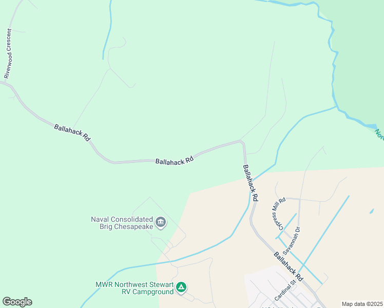 map of restaurants, bars, coffee shops, grocery stores, and more near 1848 Ballahack Road in Chesapeake