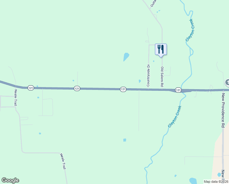 map of restaurants, bars, coffee shops, grocery stores, and more near 3497-3973 Highway 121 in Murray