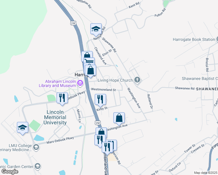 map of restaurants, bars, coffee shops, grocery stores, and more near 183 Westmoreland Street in Harrogate