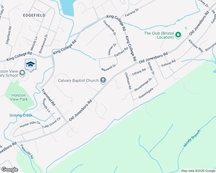 map of restaurants, bars, coffee shops, grocery stores, and more near 5825 Old Jonesboro Road in Bristol