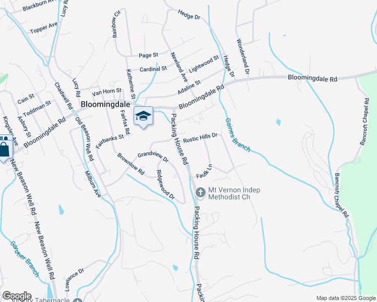 map of restaurants, bars, coffee shops, grocery stores, and more near 3304 Rustic Hills Drive in Kingsport