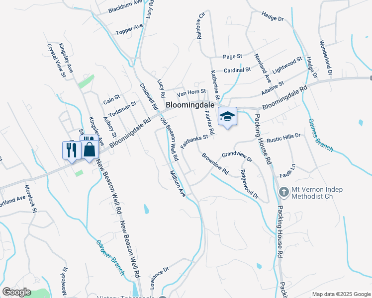map of restaurants, bars, coffee shops, grocery stores, and more near 3201 Brownlow Road in Kingsport