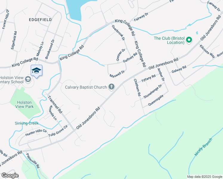 map of restaurants, bars, coffee shops, grocery stores, and more near 5825 Old Jonesboro Road in Bristol