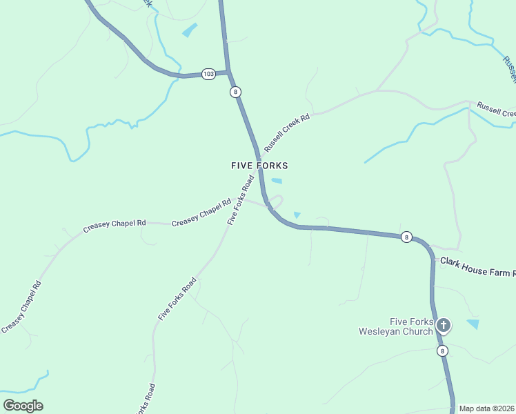 map of restaurants, bars, coffee shops, grocery stores, and more near Creasey Chapel Road in Stuart