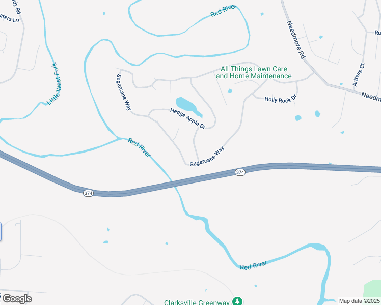 map of restaurants, bars, coffee shops, grocery stores, and more near 914 Sugarcane Way in Clarksville