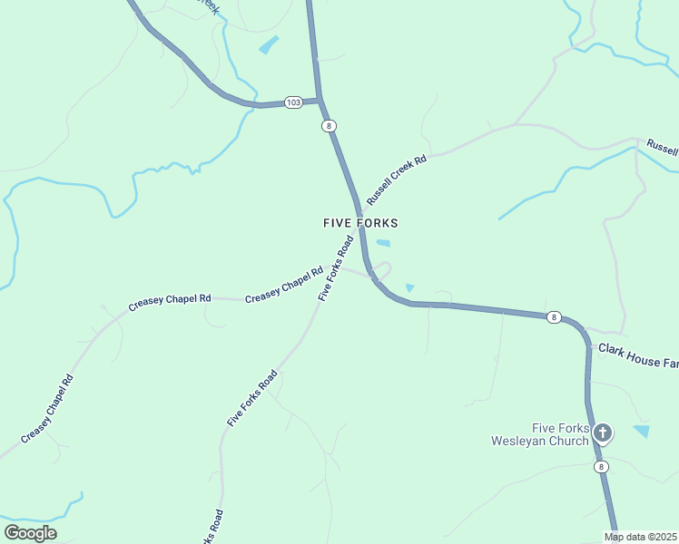 map of restaurants, bars, coffee shops, grocery stores, and more near 151 Five Forks Road in Stuart