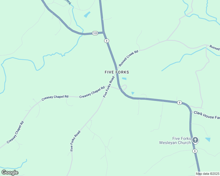 map of restaurants, bars, coffee shops, grocery stores, and more near 151 Five Forks Road in Stuart