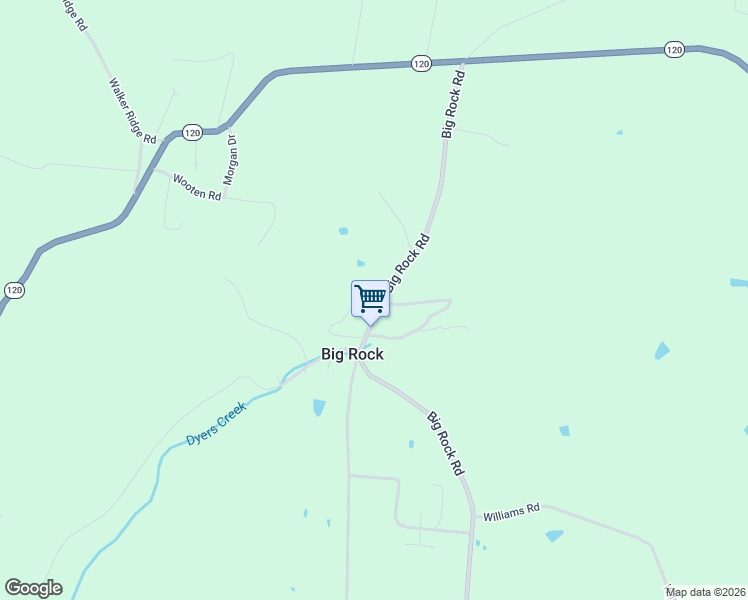 map of restaurants, bars, coffee shops, grocery stores, and more near 531 Big Rock Road in Big Rock