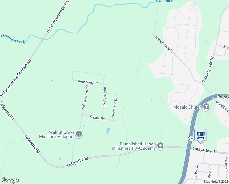 map of restaurants, bars, coffee shops, grocery stores, and more near 1862 Deerstand Drive in Clarksville
