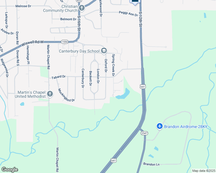 map of restaurants, bars, coffee shops, grocery stores, and more near 1545 Oxford Drive in Murray