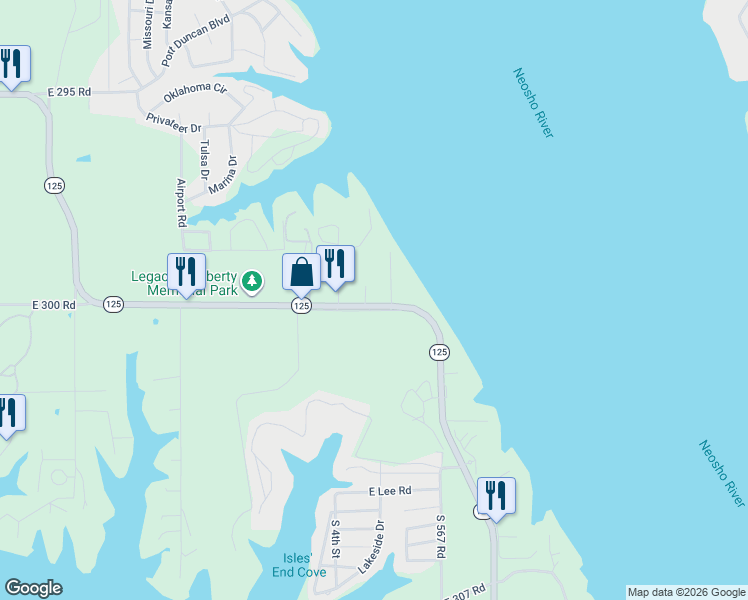 map of restaurants, bars, coffee shops, grocery stores, and more near 29975 South 566 Road in Afton