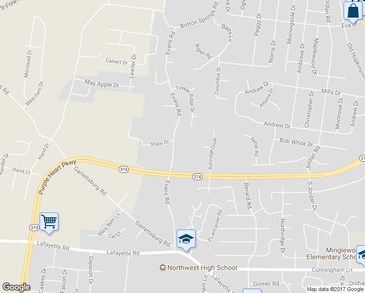 map of restaurants, bars, coffee shops, grocery stores, and more near 1793 Evans Road in Clarksville
