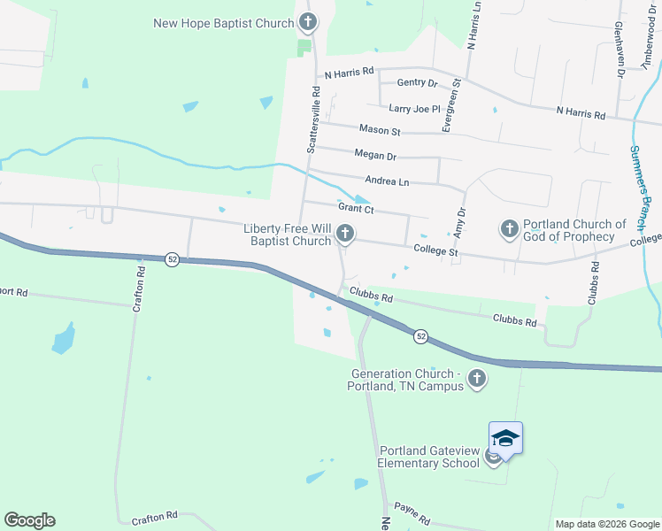 map of restaurants, bars, coffee shops, grocery stores, and more near 2007 New Deal Potts Road in Portland
