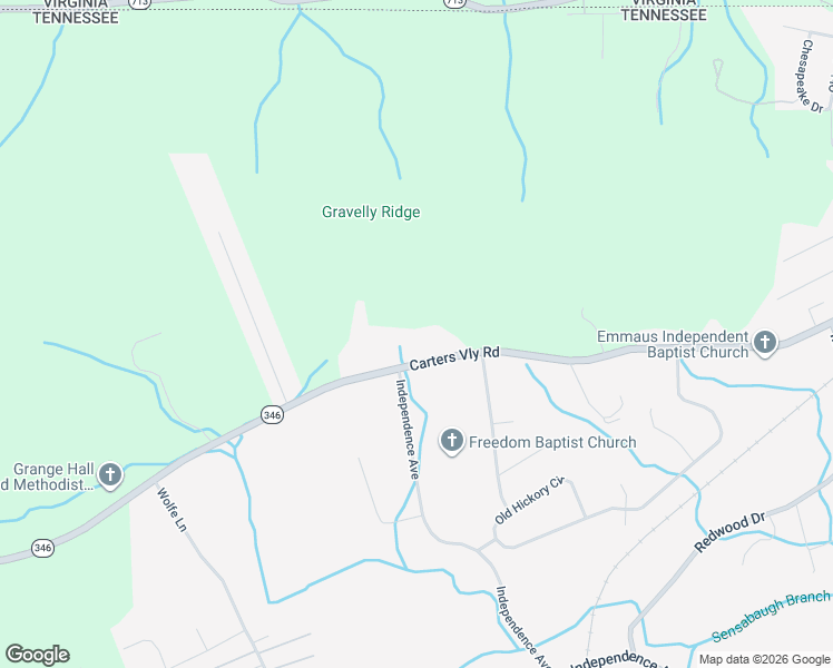 map of restaurants, bars, coffee shops, grocery stores, and more near 5613 Carters Valley Road in Church Hill