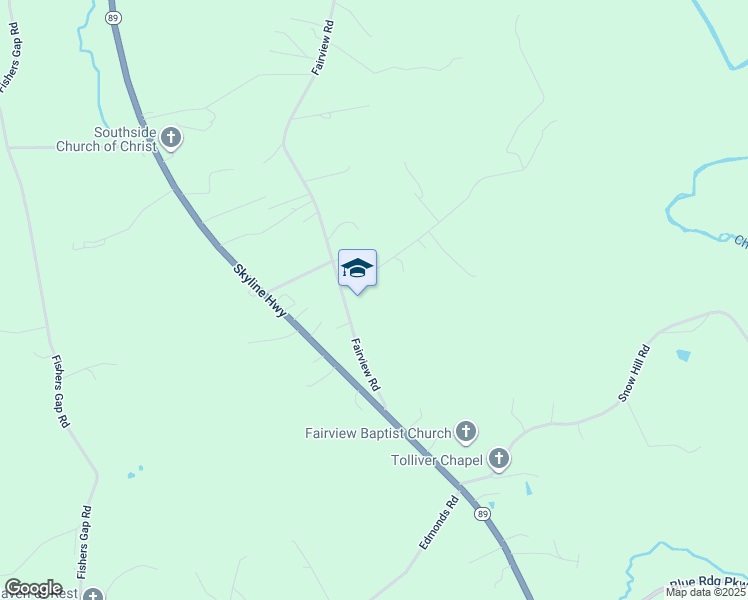 map of restaurants, bars, coffee shops, grocery stores, and more near 2323 Fairview Road in Galax