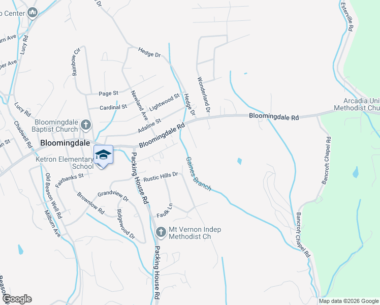 map of restaurants, bars, coffee shops, grocery stores, and more near 3465 Springwood Lane in Kingsport