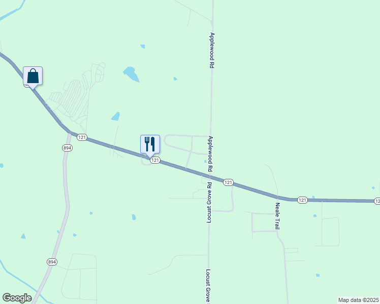 map of restaurants, bars, coffee shops, grocery stores, and more near 94 Meadow Green Circle in Murray