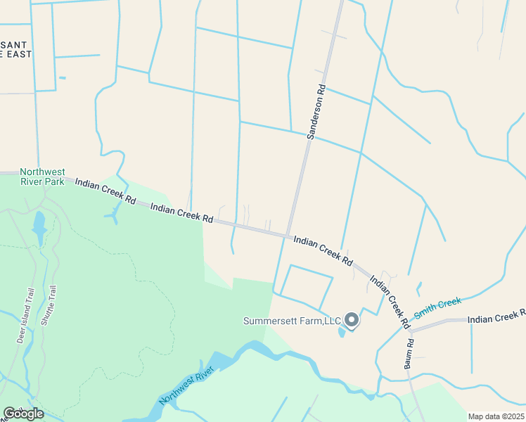 map of restaurants, bars, coffee shops, grocery stores, and more near 1940 Indian Creek Road in Chesapeake
