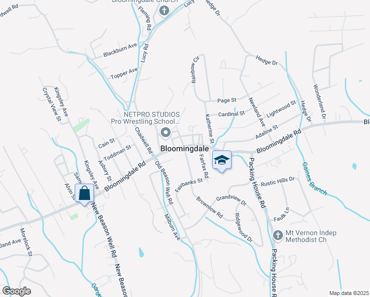 map of restaurants, bars, coffee shops, grocery stores, and more near in Bloomingdale