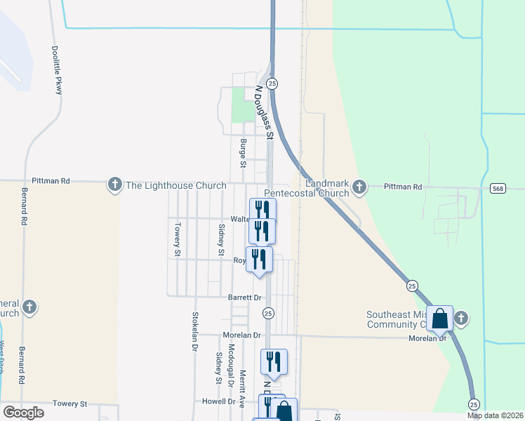 map of restaurants, bars, coffee shops, grocery stores, and more near 1806 Merritt Avenue in Malden