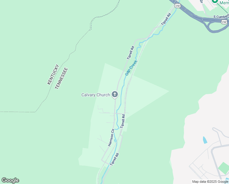 map of restaurants, bars, coffee shops, grocery stores, and more near 629 Tiprell Road in Cumberland Gap