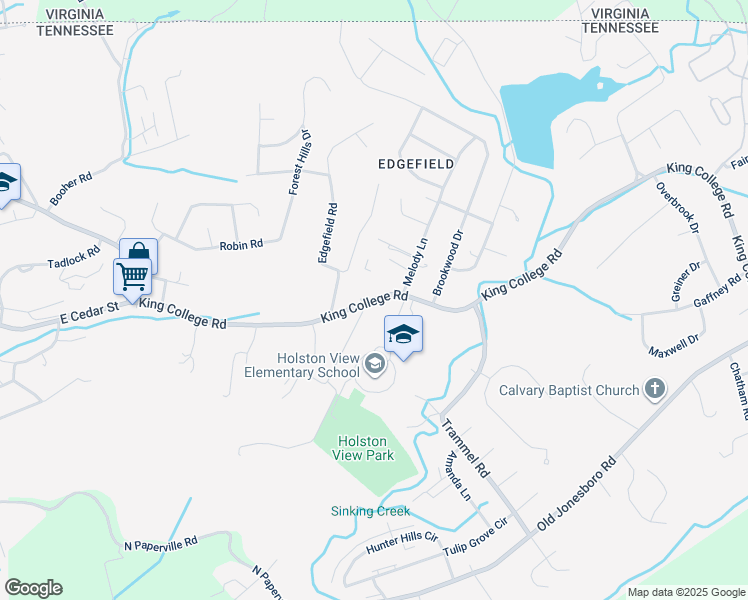 map of restaurants, bars, coffee shops, grocery stores, and more near 1840 King College Road in Bristol