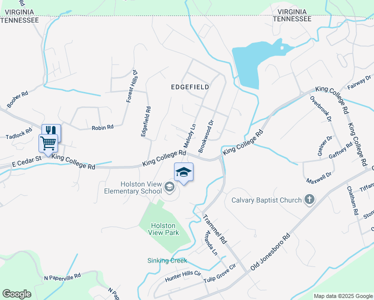 map of restaurants, bars, coffee shops, grocery stores, and more near 1840 King College Road in Bristol