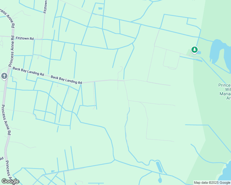 map of restaurants, bars, coffee shops, grocery stores, and more near 1509 Back Bay Landing Road in Virginia Beach