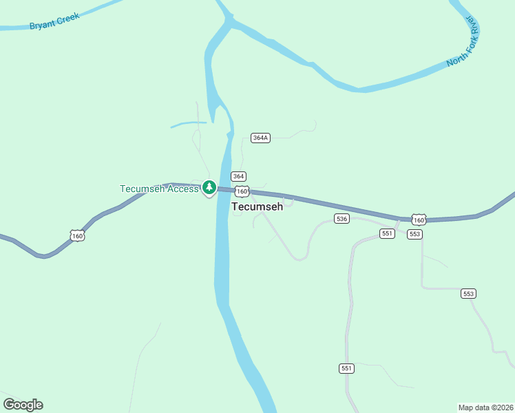 map of restaurants, bars, coffee shops, grocery stores, and more near in Tecumseh