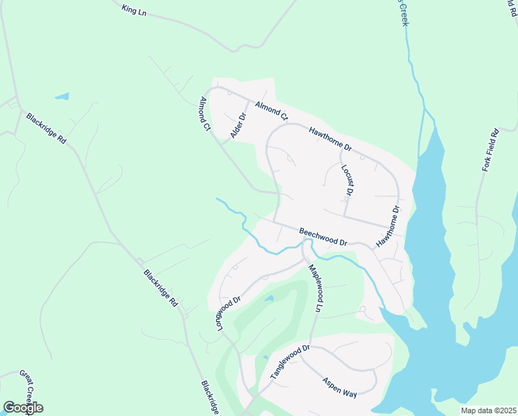 map of restaurants, bars, coffee shops, grocery stores, and more near 19 Beechwood Drive in Bracey