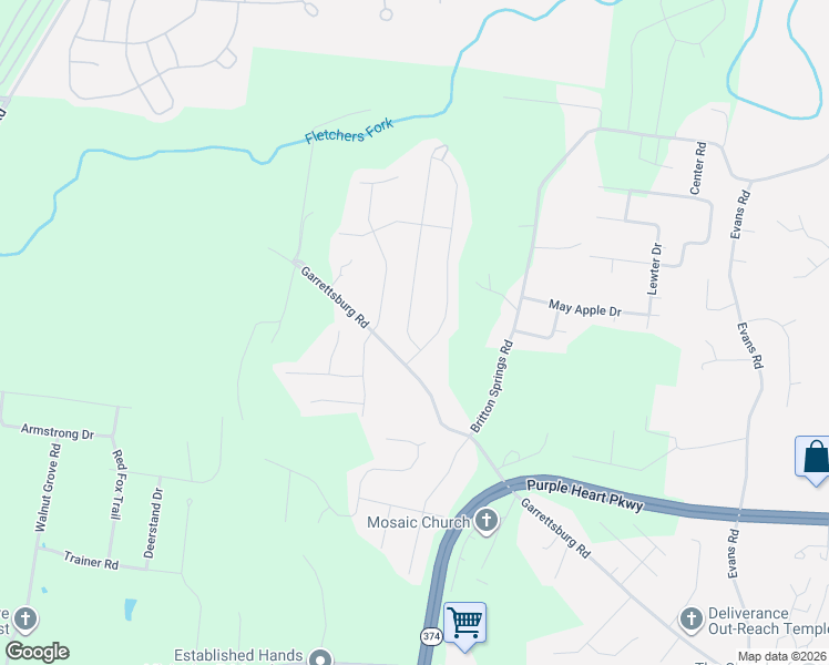 map of restaurants, bars, coffee shops, grocery stores, and more near 1189 Morstead Drive in Clarksville
