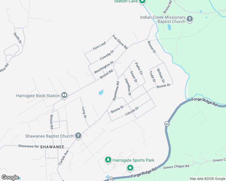 map of restaurants, bars, coffee shops, grocery stores, and more near 1031 Shawanee Road in Harrogate