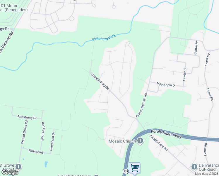 map of restaurants, bars, coffee shops, grocery stores, and more near 1184 Morstead Drive in Clarksville