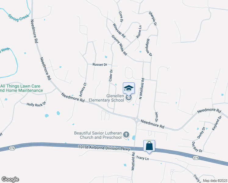 map of restaurants, bars, coffee shops, grocery stores, and more near 2573 Centerstone Circle in Clarksville