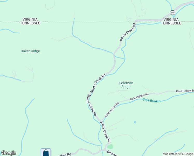 map of restaurants, bars, coffee shops, grocery stores, and more near 507 Boozy Creek Road in Blountville