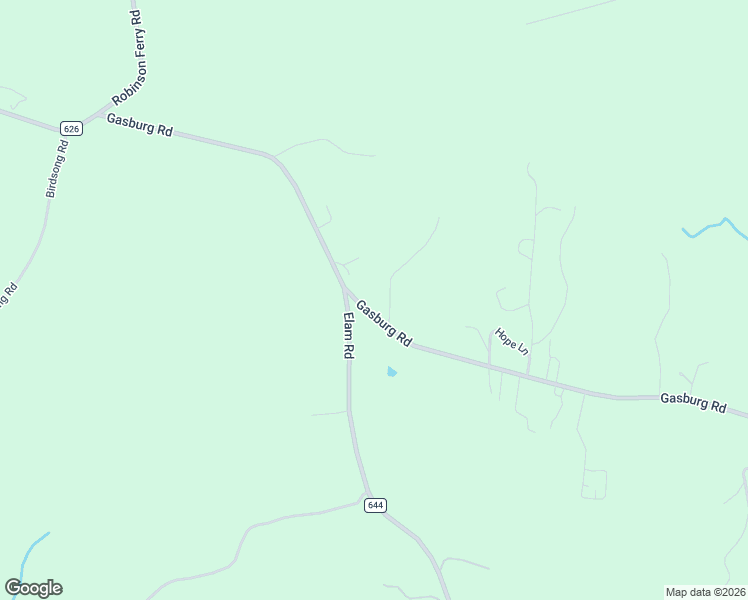 map of restaurants, bars, coffee shops, grocery stores, and more near Gasburg Road in Brodnax