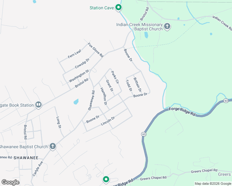 map of restaurants, bars, coffee shops, grocery stores, and more near 326 Parks Cir in Harrogate