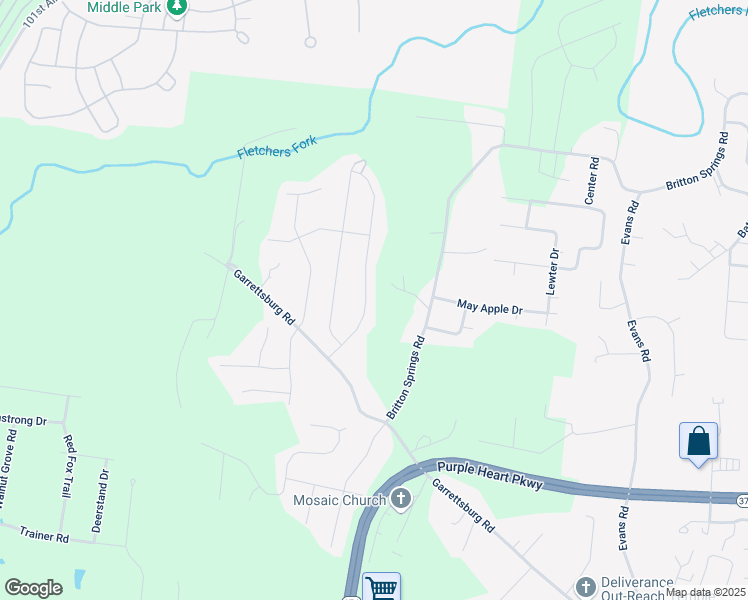 map of restaurants, bars, coffee shops, grocery stores, and more near 1157 Meachem Drive in Clarksville