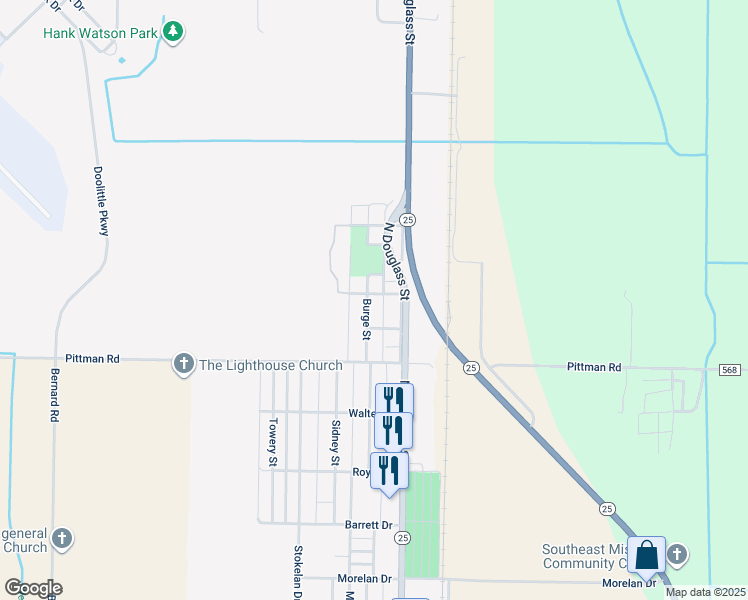 map of restaurants, bars, coffee shops, grocery stores, and more near 2010 Burge Street in Malden