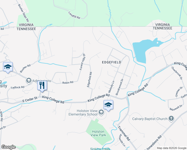 map of restaurants, bars, coffee shops, grocery stores, and more near 232 Edgefield Road in Bristol