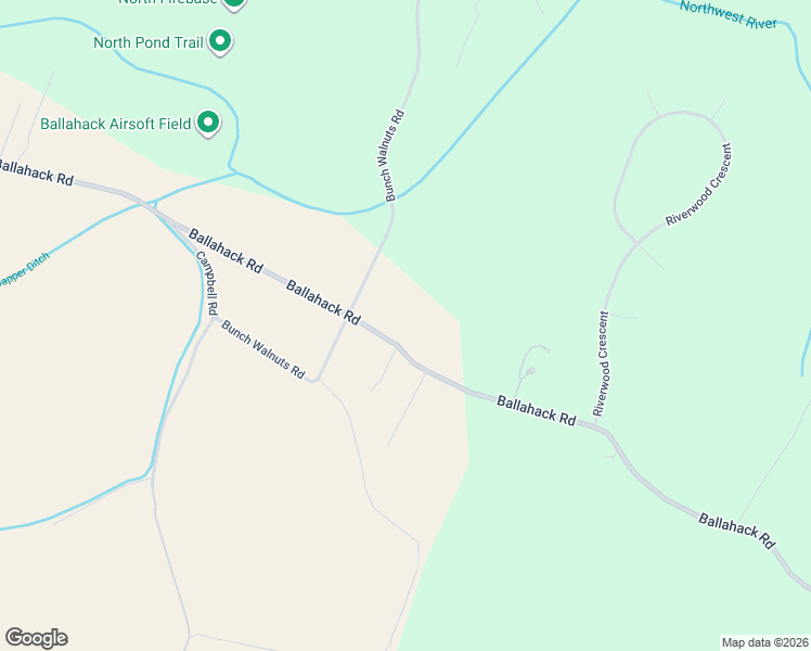 map of restaurants, bars, coffee shops, grocery stores, and more near 2600-2692 Ballahack Road in Chesapeake