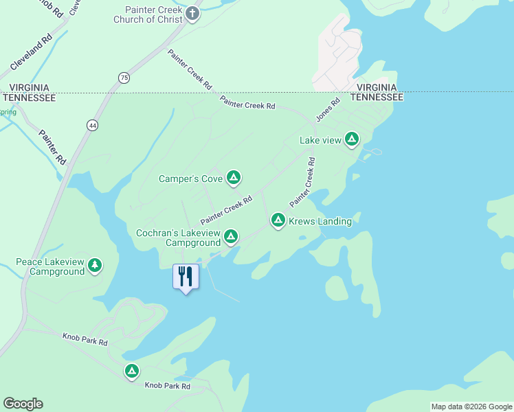 map of restaurants, bars, coffee shops, grocery stores, and more near 879 Painter Creek Road in Bristol