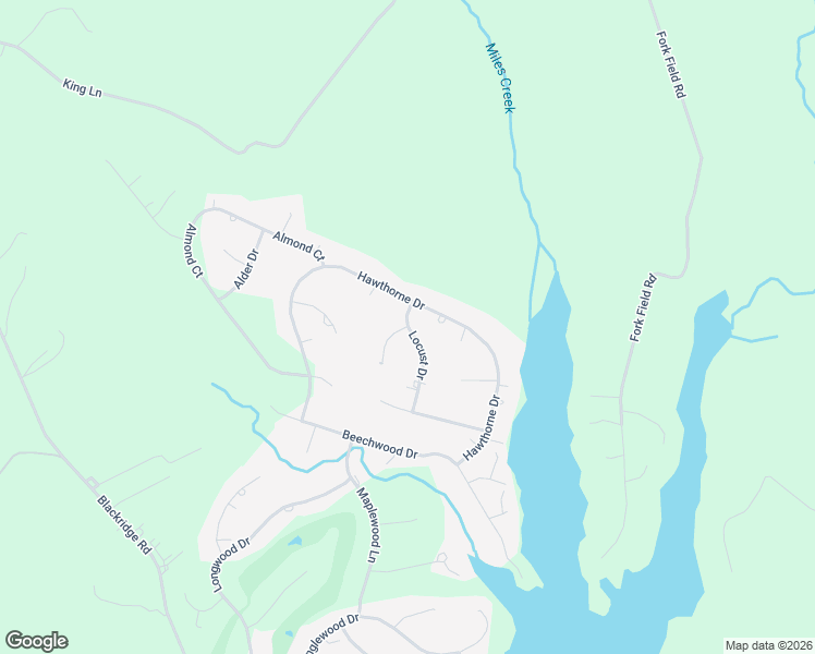 map of restaurants, bars, coffee shops, grocery stores, and more near 1 Walnut Court in Bracey