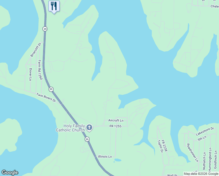 map of restaurants, bars, coffee shops, grocery stores, and more near 26900 Cottage Lane in Shell Knob
