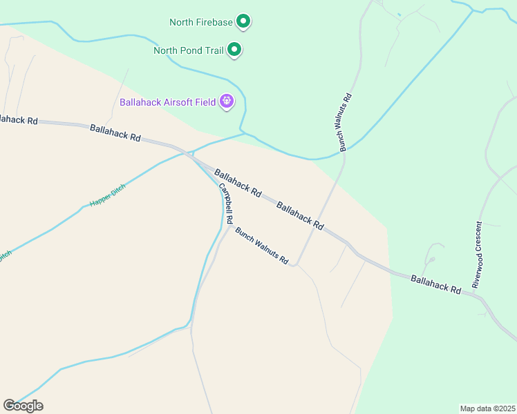 map of restaurants, bars, coffee shops, grocery stores, and more near 2801 Ballahack Road in Chesapeake
