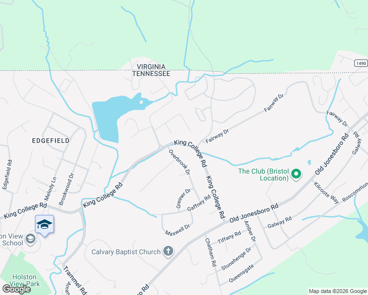 map of restaurants, bars, coffee shops, grocery stores, and more near 2104 King College Road in Bristol