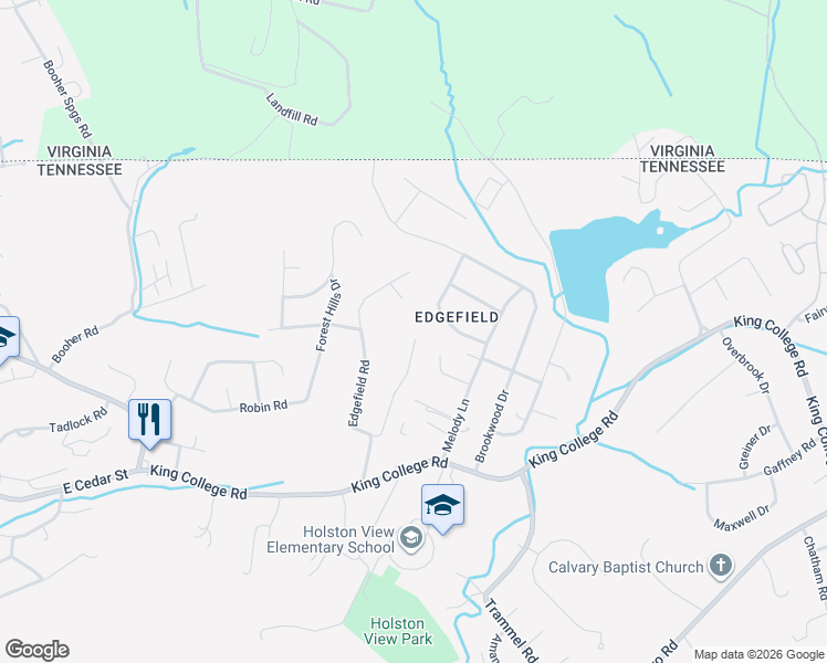 map of restaurants, bars, coffee shops, grocery stores, and more near 259 Wildwood Drive in Bristol