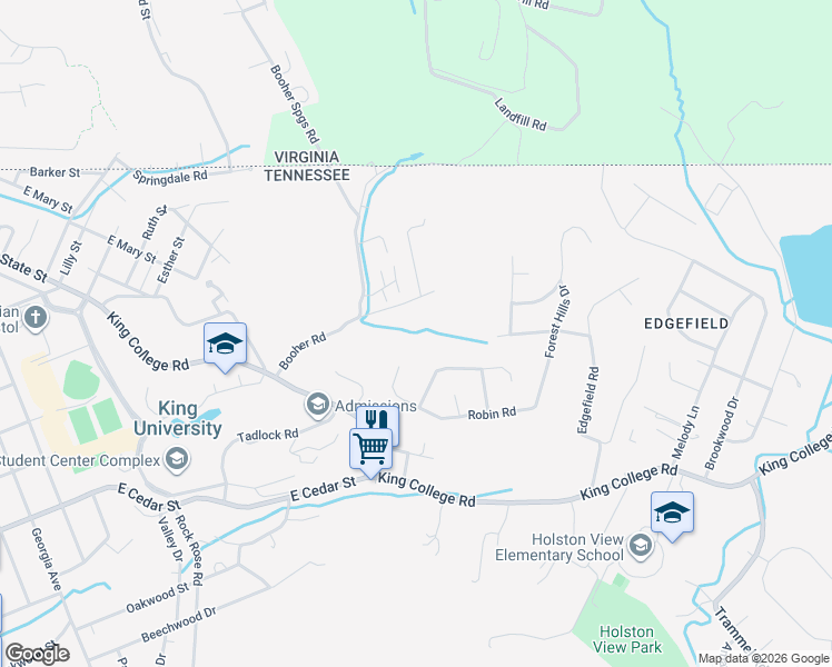 map of restaurants, bars, coffee shops, grocery stores, and more near 415 Robin Road in Bristol