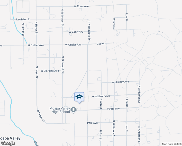 map of restaurants, bars, coffee shops, grocery stores, and more near 675 Claridge Avenue in Moapa Valley