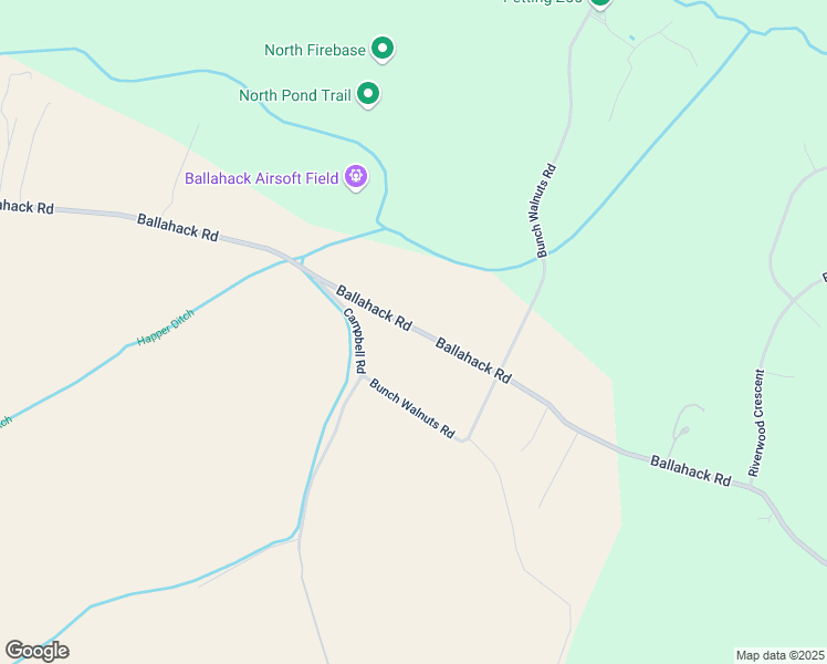 map of restaurants, bars, coffee shops, grocery stores, and more near 2801 Ballahack Road in Chesapeake